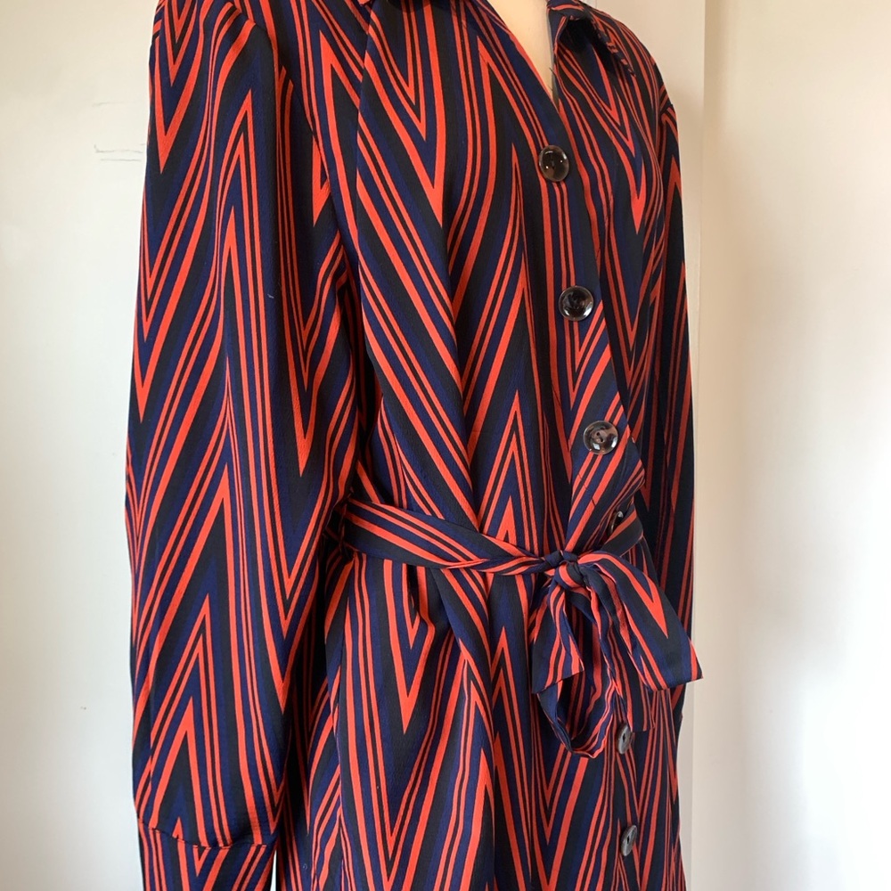 Topshop Red and Black Patterned Garment